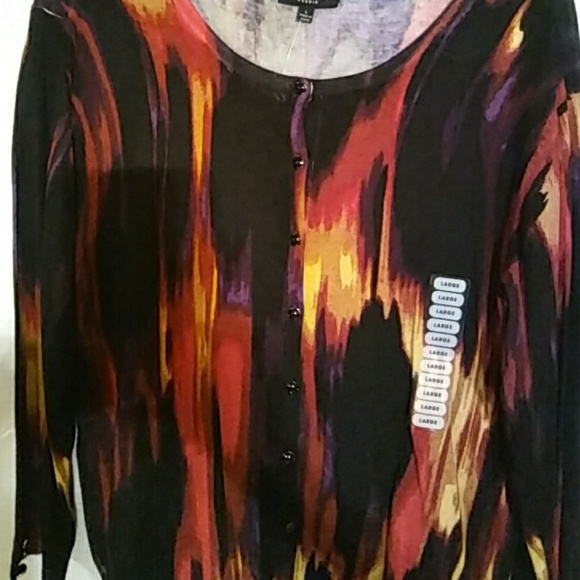 Ladies size L colorful sweater - Picture 2 of 4